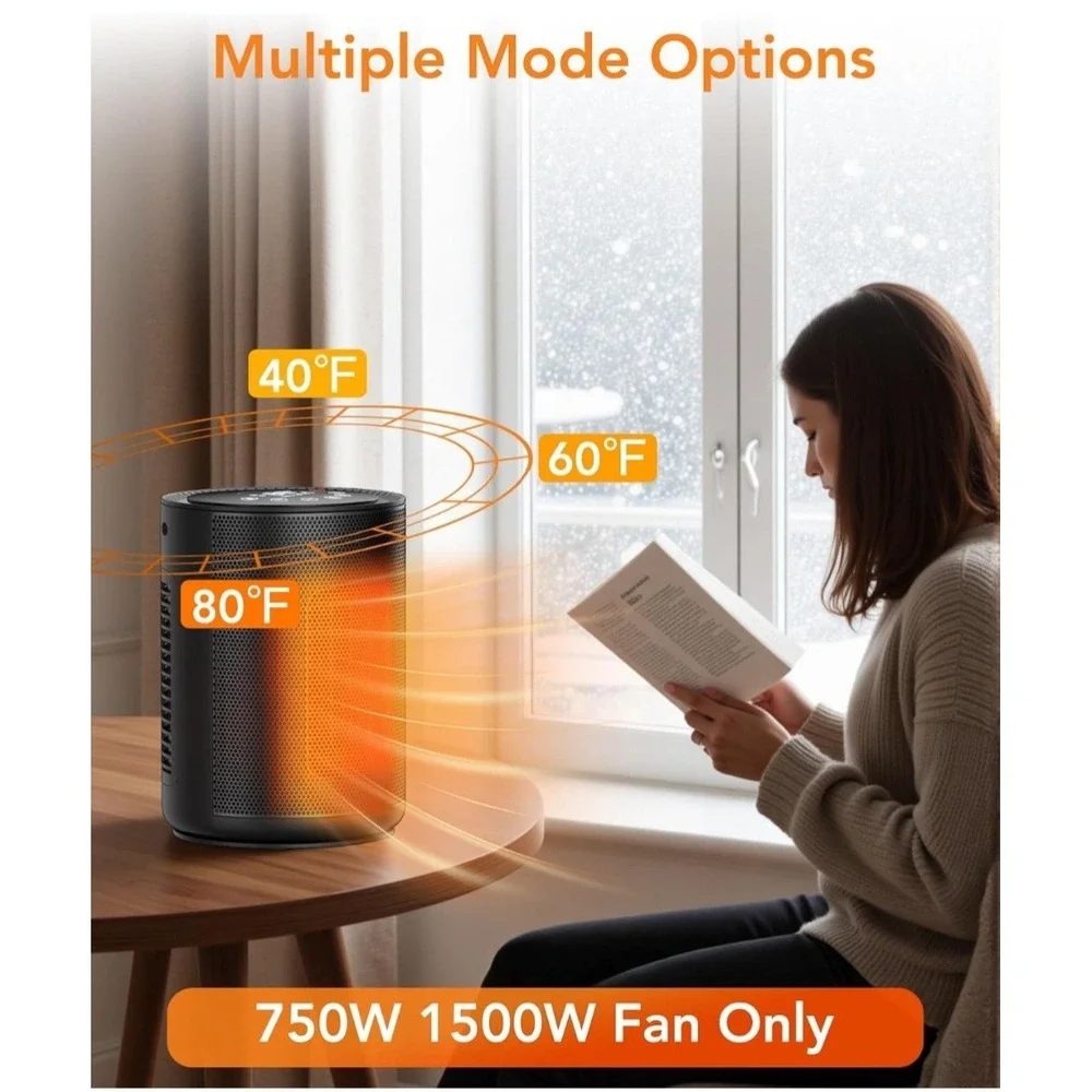 Space Heater for Indoor Use, Portable Electric Heaters with Digital Display and